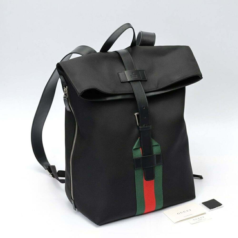 GUCCI Black Leather Backpack - Picture 8 of 8